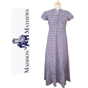 NWOT 🌟 MADISON MATHEWS SEABROOK MAXI DRESS PERIWINKLE BLUE